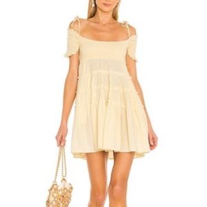 Free People Happy with you mini dress butter yellow